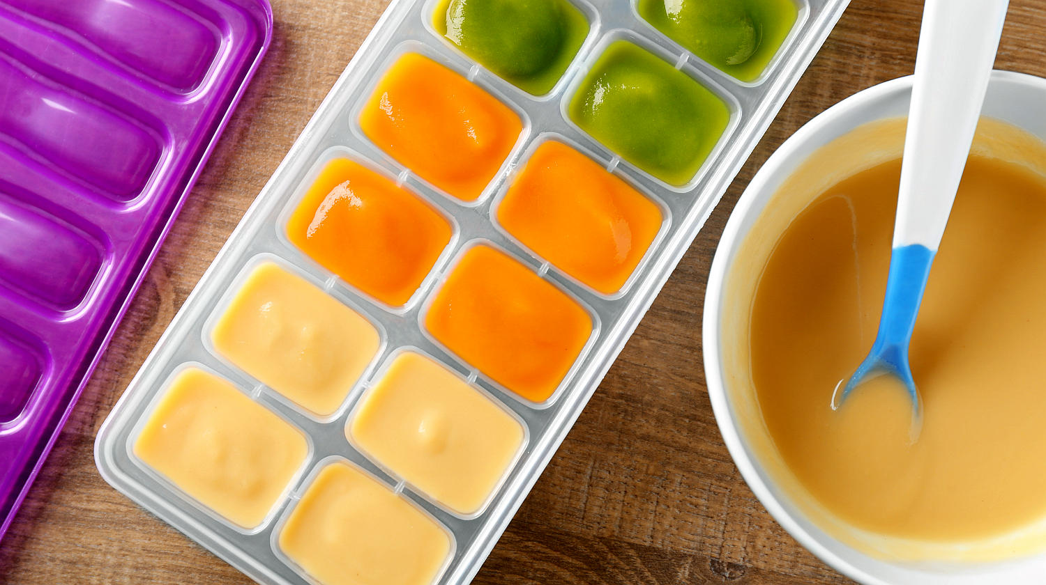 Feature | Container bowl baby food on table | Brilliant Ice Cube Tray Hacks You Can Do At Home